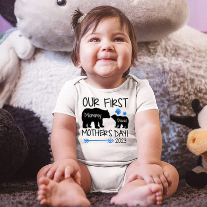 Our 1st Mother's Day Whale Bear Elephant Animal Matching Outfit