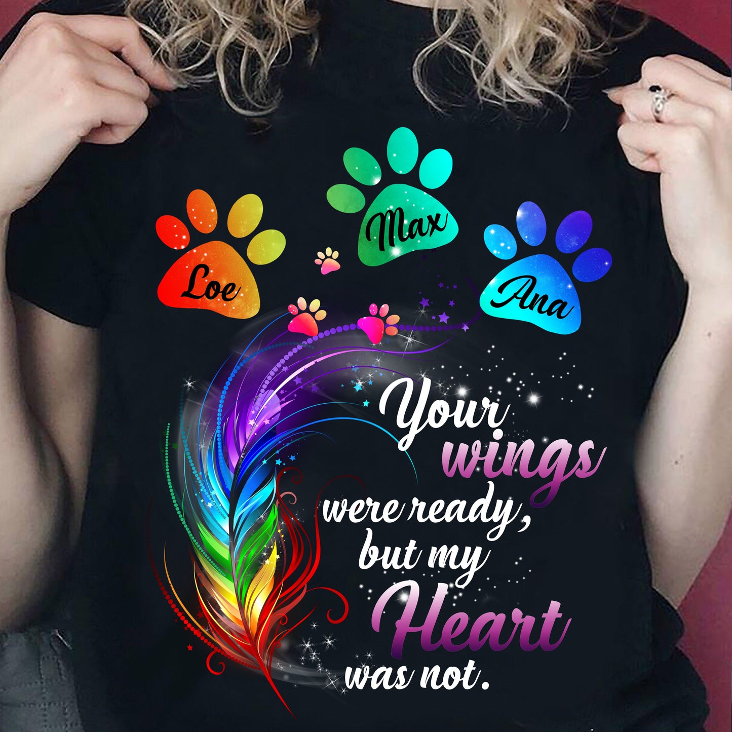 Custom personalized dog memorial T Shirts Pet remembrance tee gifts for dog mom dad pet lovers - Dogs Your Wings Were Ready