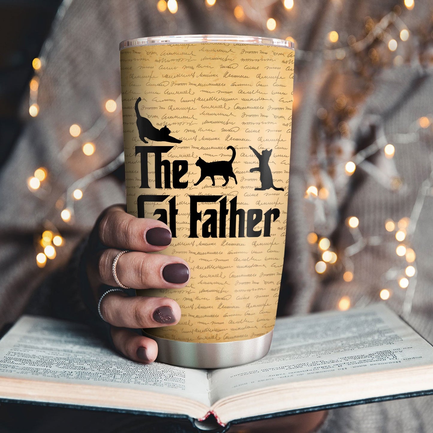 The Cat Father Cat Dad Fathers Day Vintage 20Oz Tumbler