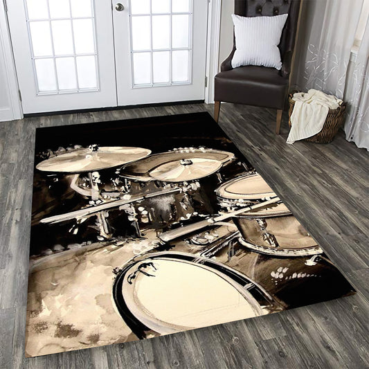Abstract Drum Set - Rectangle Rug