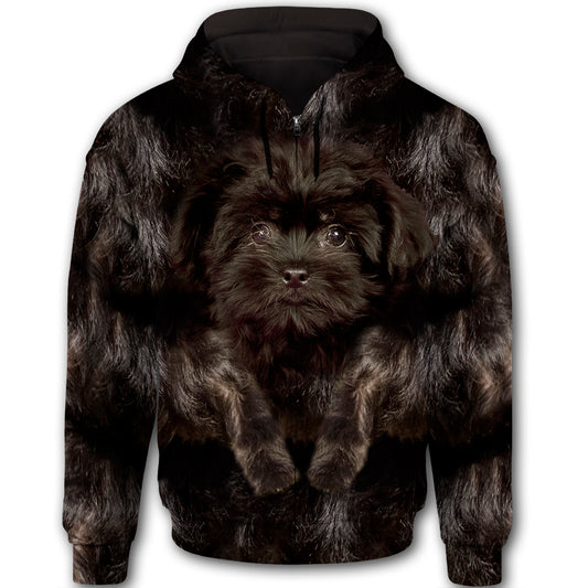 Affenpinscher Cute Dog Face T284 - All Over Print Zip Hoodie