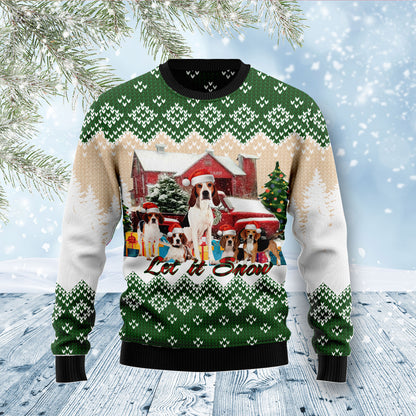 American Foxhound Let It Snow D1211 Ugly Christmas Sweater