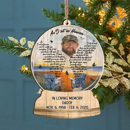 As I Sit In Heaven Memorial Personalizedwitch Personalized Printed Wood Christmas Ornament