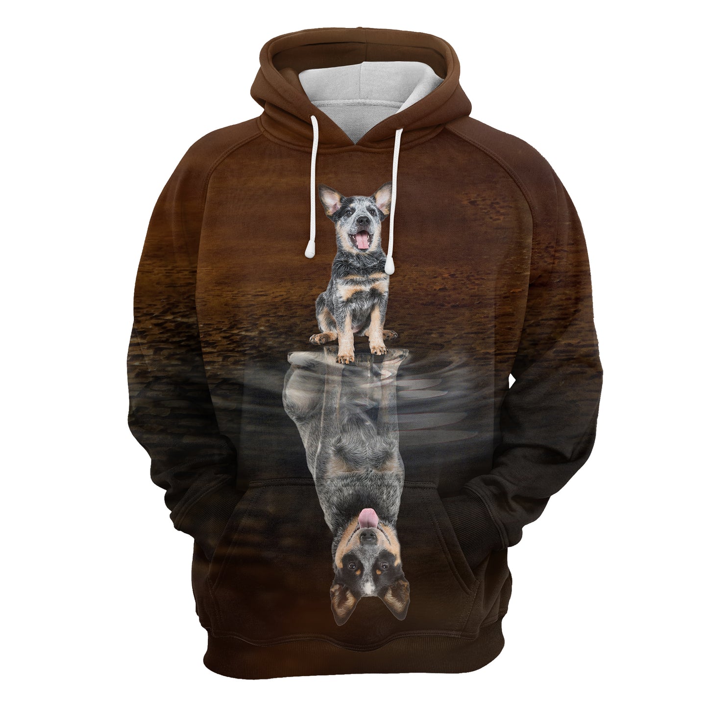 Cute Australian Cattle Dog Reflection H22417 - All Over Print Unisex Hoodie