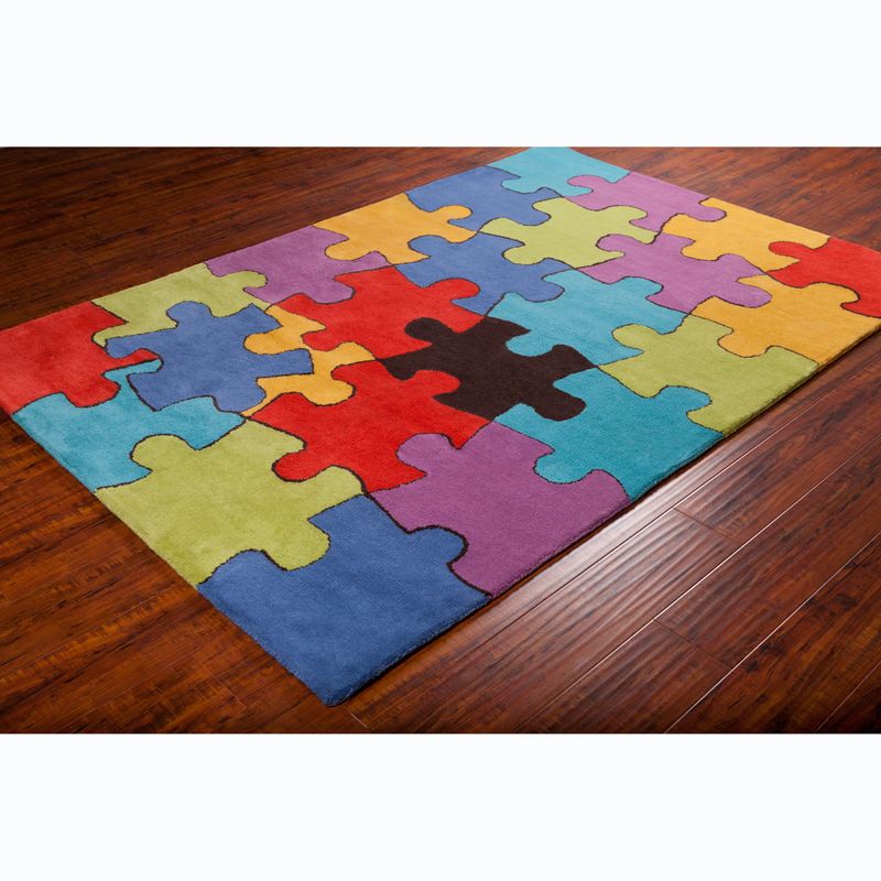 Autism Puzzle Rectangle Rug 11