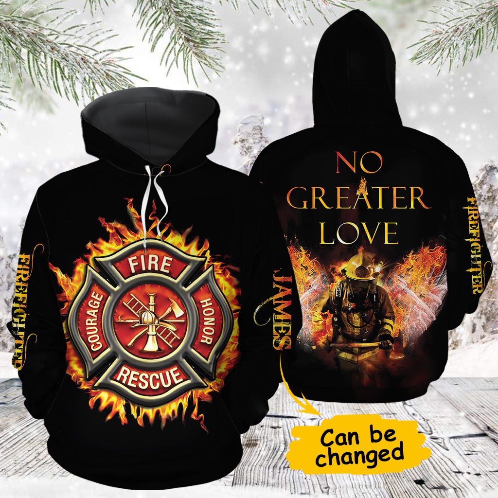 Awesome Firefighter Custom Name TG51127 unisex womens & mens, couples matching, friends, firefighter lover, funny family sublimation 3D hoodie christmas holiday gifts (plus size available)