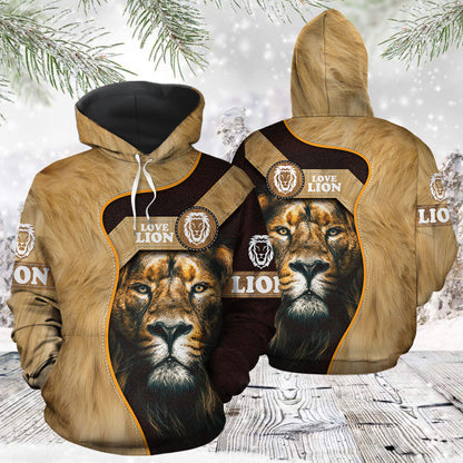 Awesome Lion TG51121 - All Over Print Unisex Hoodie