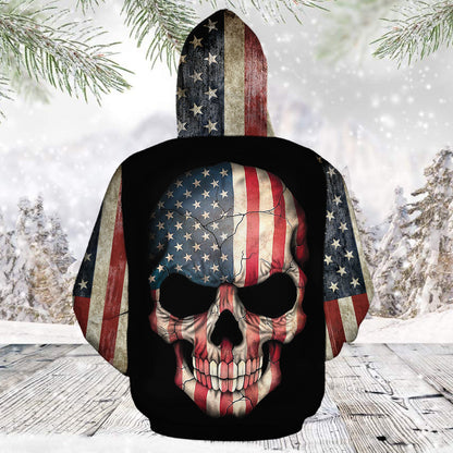 Awesome Skull Flag TG51120 - All Over Print Unisex Hoodie