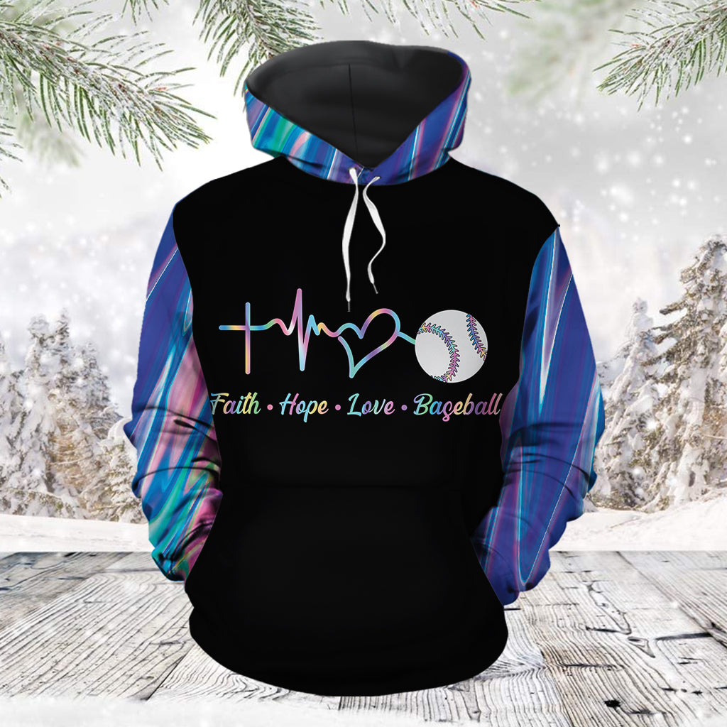 Baseball Faith Hope Love TG51117 - All Over Print Unisex Hoodie