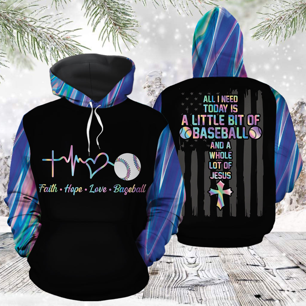 Baseball Faith Hope Love TG51117 - All Over Print Unisex Hoodie