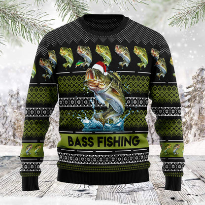 Bass Fishing TG5121 Ugly Christmas Sweater