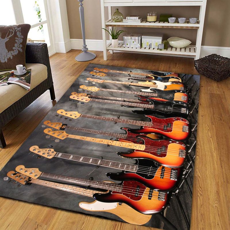 Bass Guitars Collection - Rectangle Rug