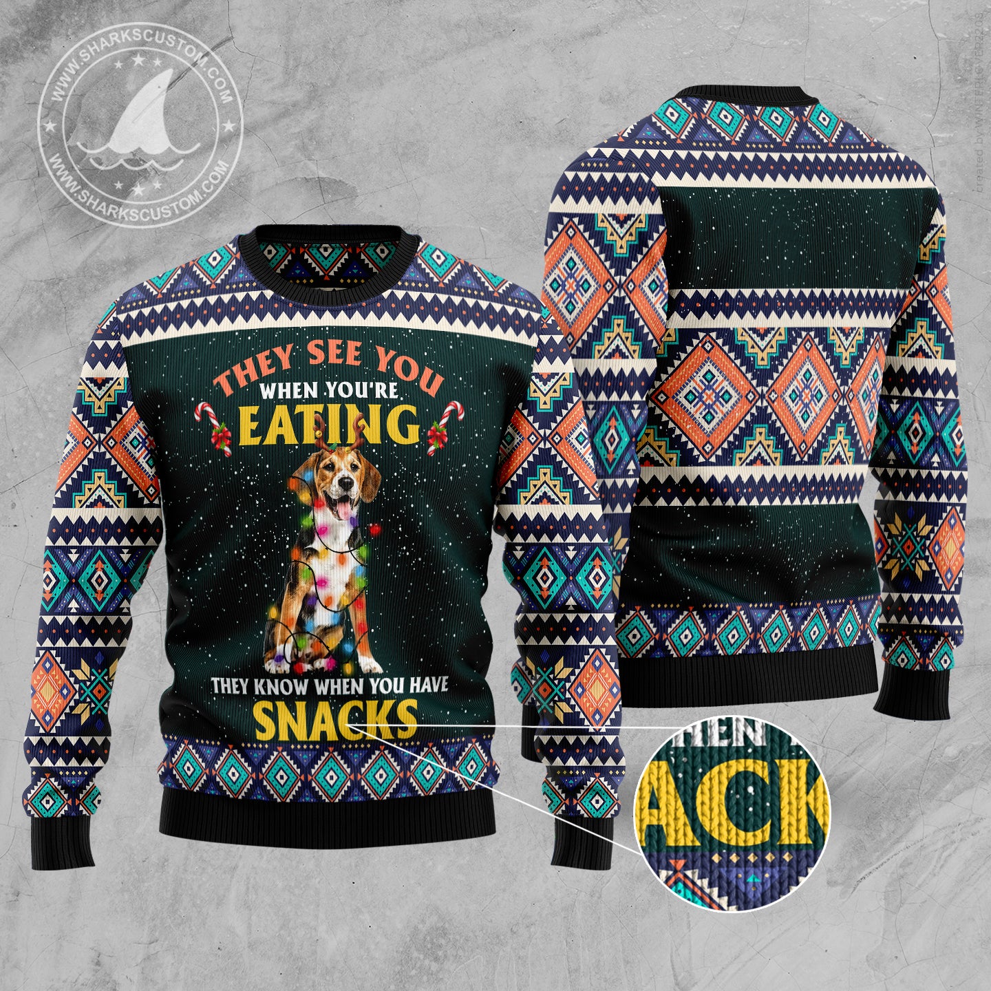 Beagle Snack TG51111 Ugly Christmas Sweater