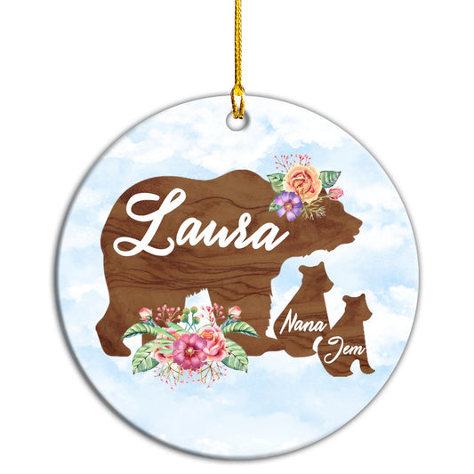 Custome Name Bear Family Personalizedwitch Personalized Christmas Ornament