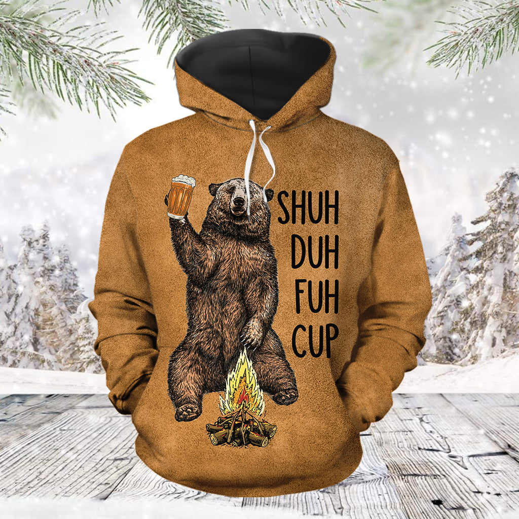 Bear Camping TG51124 unisex womens & mens, couples matching, friends, camping lover, funny family sublimation 3D hoodie christmas holiday gifts (plus size available)