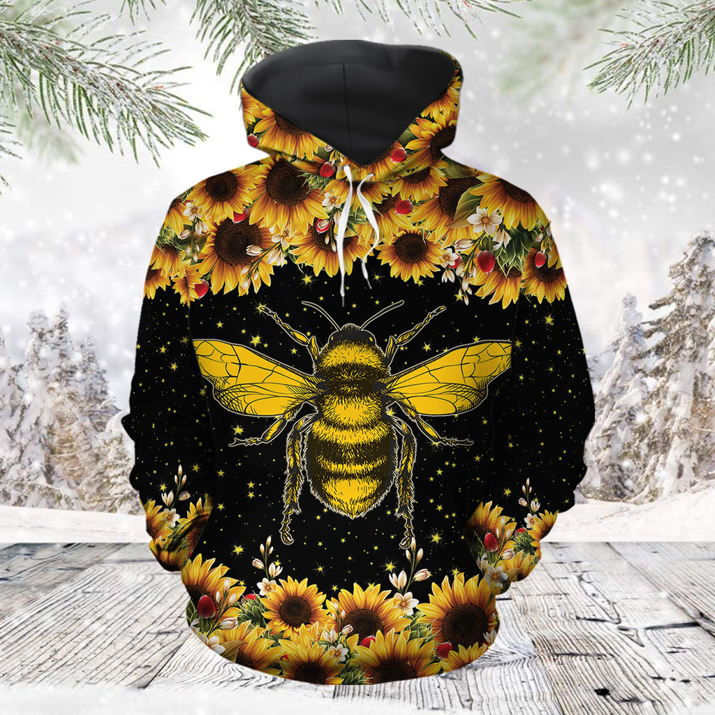 Bee Kind TG5124 unisex womens & mens, couples matching, friends, bee lover, funny family sublimation 3D hoodie christmas holiday gifts (plus size available)