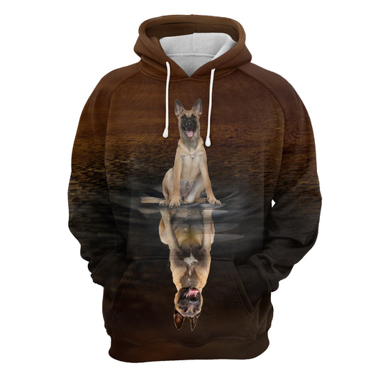 Cute Belgian Malinois Reflection H22417 - All Over Print Unisex Hoodie