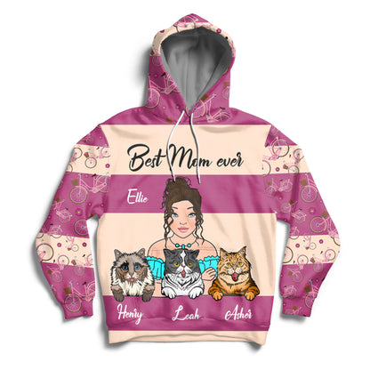 Best Mom Ever Cat Custom All Over Print Hoodie