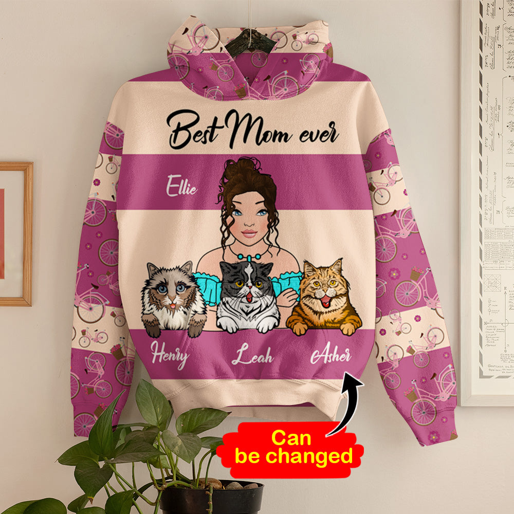 Best Mom Ever Cat Custom All Over Print Hoodie