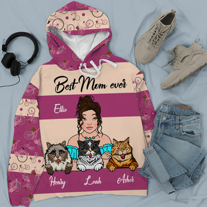 Best Mom Ever Cat Custom All Over Print Hoodie