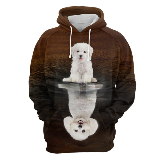 Cute Bichon Frise Reflection H22417 - All Over Print Unisex Hoodie