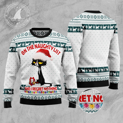 Black Cat Naughty List TG51029 Ugly Christmas Sweater