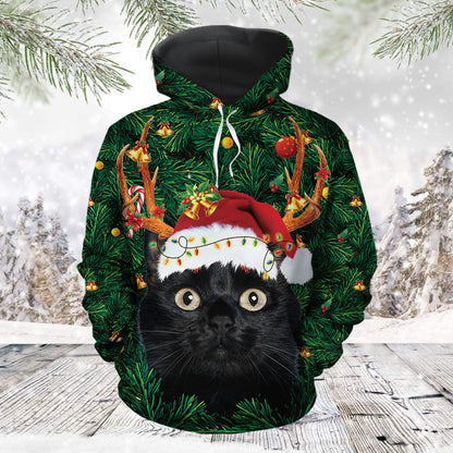 Funny Black Cat TG51112 - All Over Print Unisex Hoodie