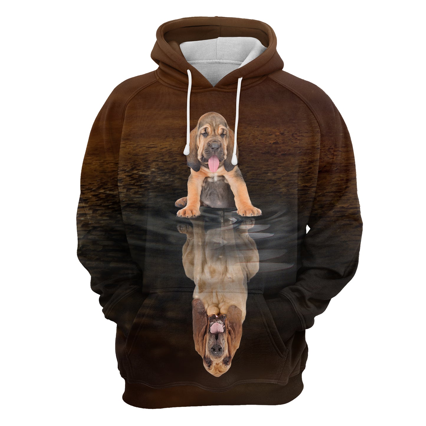 Cute Bloodhound Reflection H22417 - All Over Print Unisex Hoodie