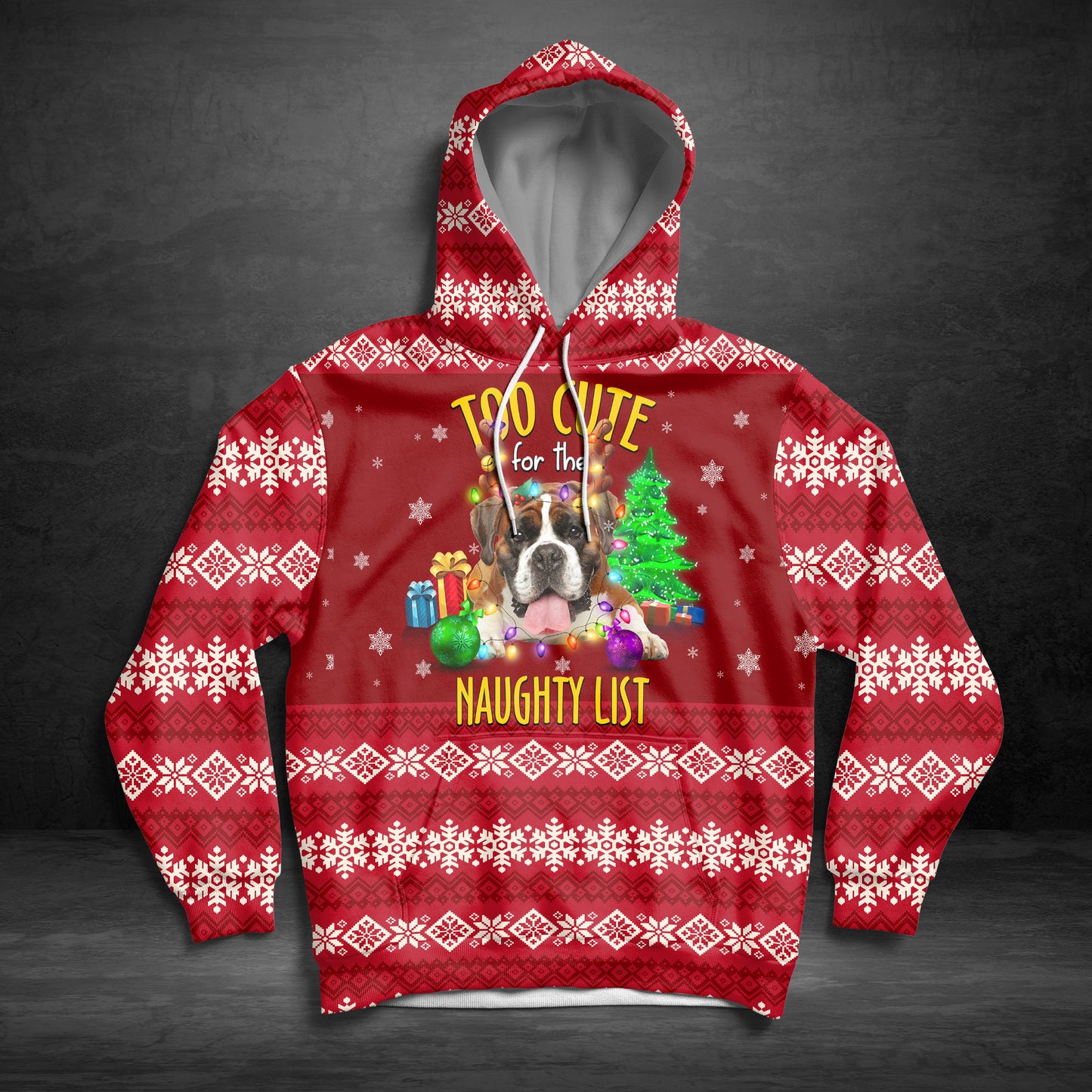 Boxer Too Cute TY1412 unisex womens & mens, couples matching, friends, funny family sublimation 3D hoodie christmas holiday gifts (plus size available)