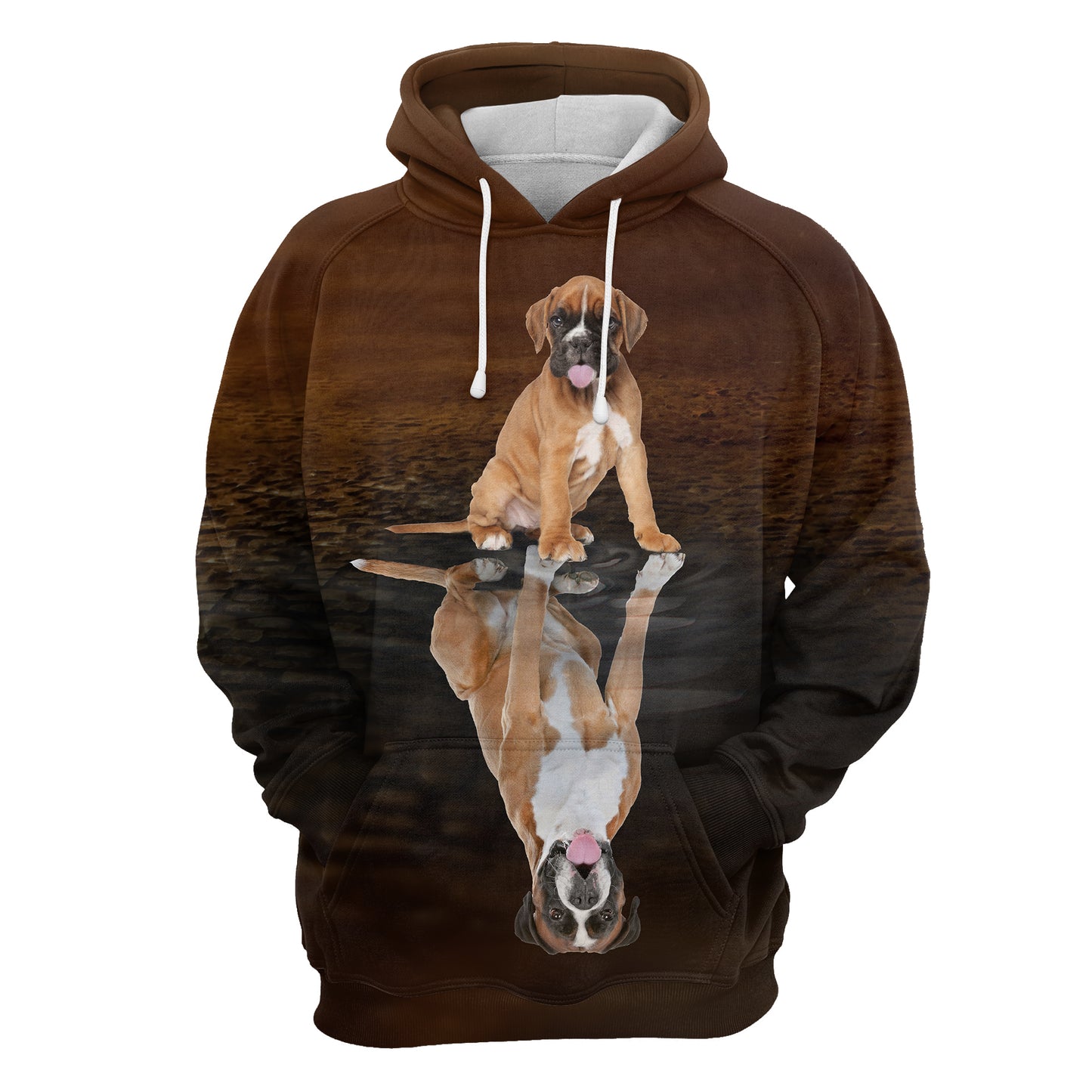 Cute Boxer Reflection H22417 - All Over Print Unisex Hoodie