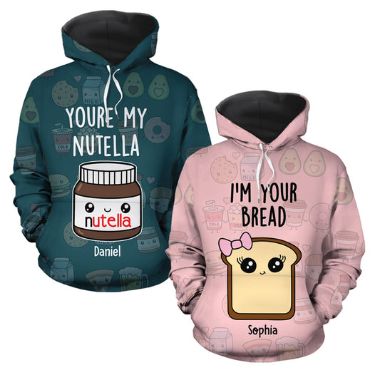 You Are My Nutella I Am Your Bread All Over Print Valentine Gift Matching Hoodie
