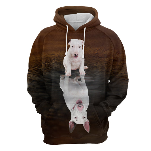 Cute Bull Terrier Reflection H22417 - All Over Print Unisex Hoodie