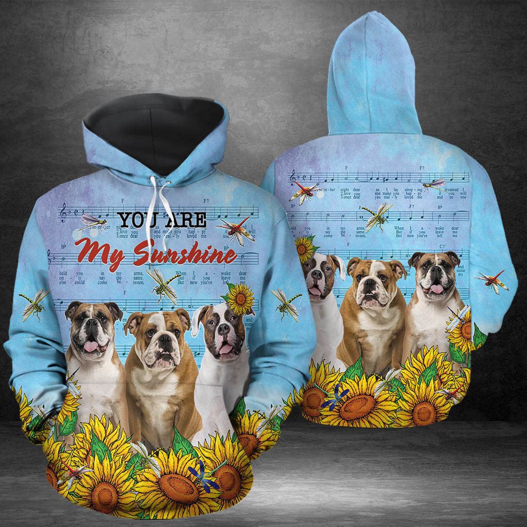 Bulldog You Are My Sunshine G51029 - All Over Print Unisex Hoodie