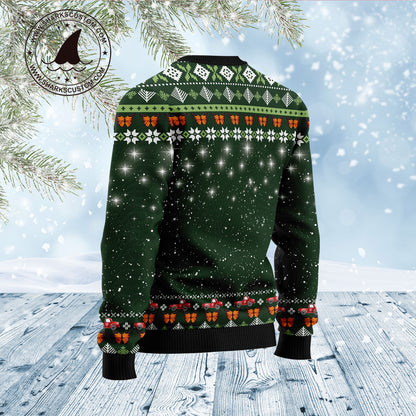 Butterfly Christmas Season My Mind D1011 Ugly Christmas Sweater