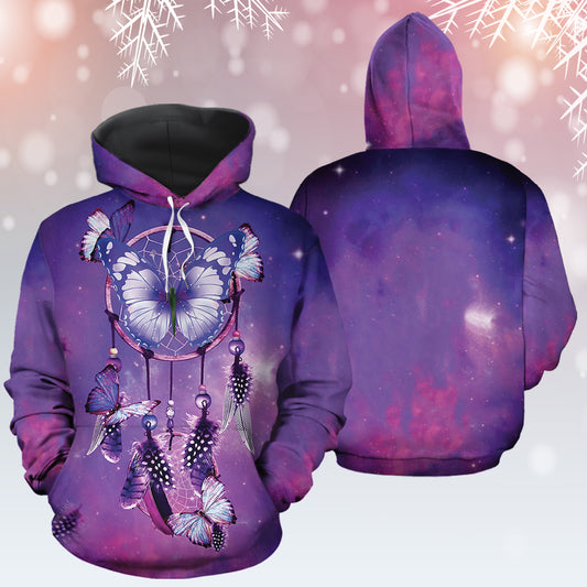 Butterfly Dreamcatcher TY1612 unisex womens & mens, couples matching, friends, funny family sublimation 3D hoodie christmas holiday gifts (plus size available)