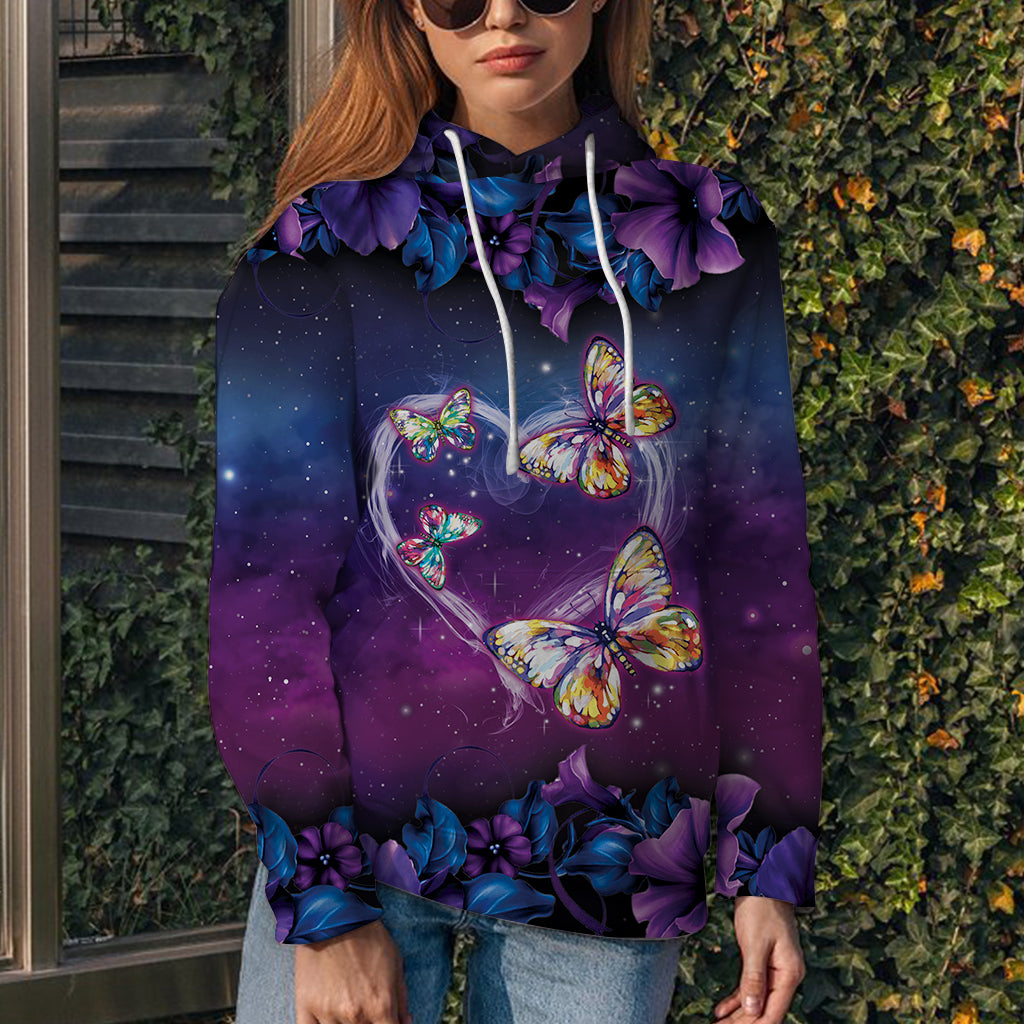 3D Butterfly Love G51027 - All Over Print Unisex Hoodie