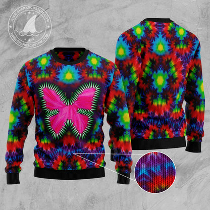 Butterfly Tie Dye TG5115 Ugly Christmas Sweater