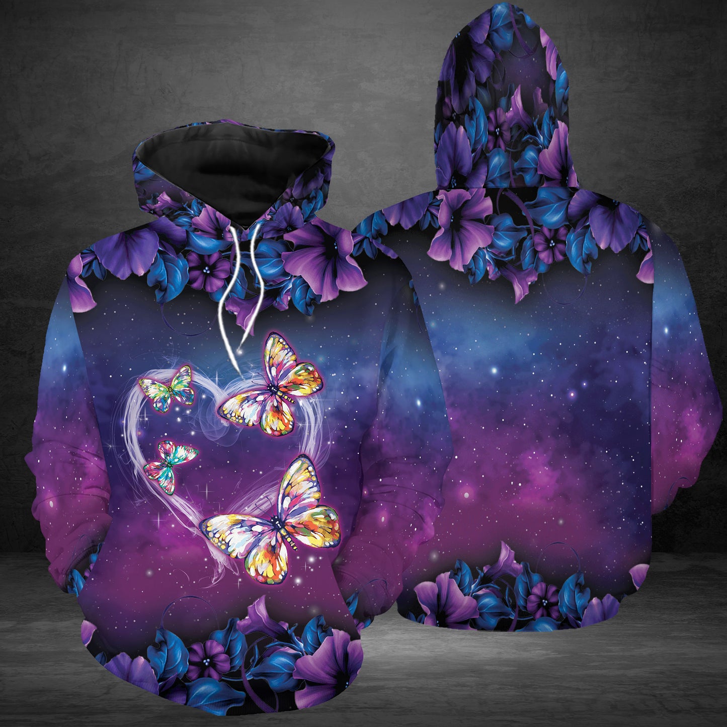 3D Butterfly Love G51027 - All Over Print Unisex Hoodie