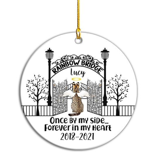 Custom Image Name Period Once By My Side Forever In My Heart Cat Personalizedwitch Personalized Christmas Memorial Ornament
