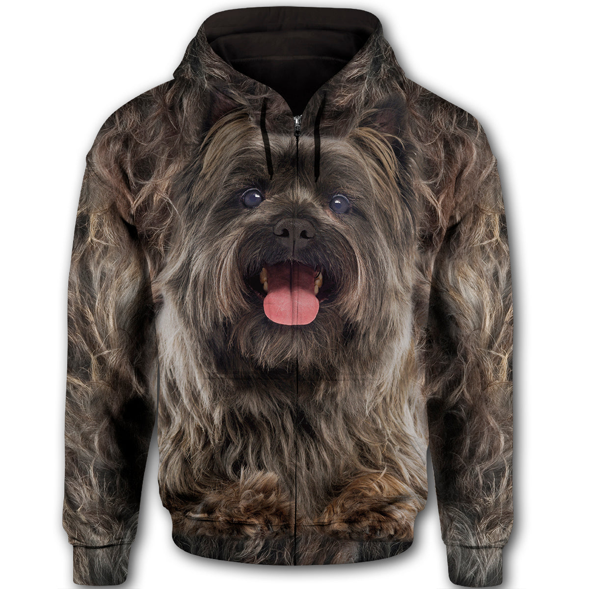 Cairn Terrier Cute Dog Face T284 - All Over Print Zip Hoodie