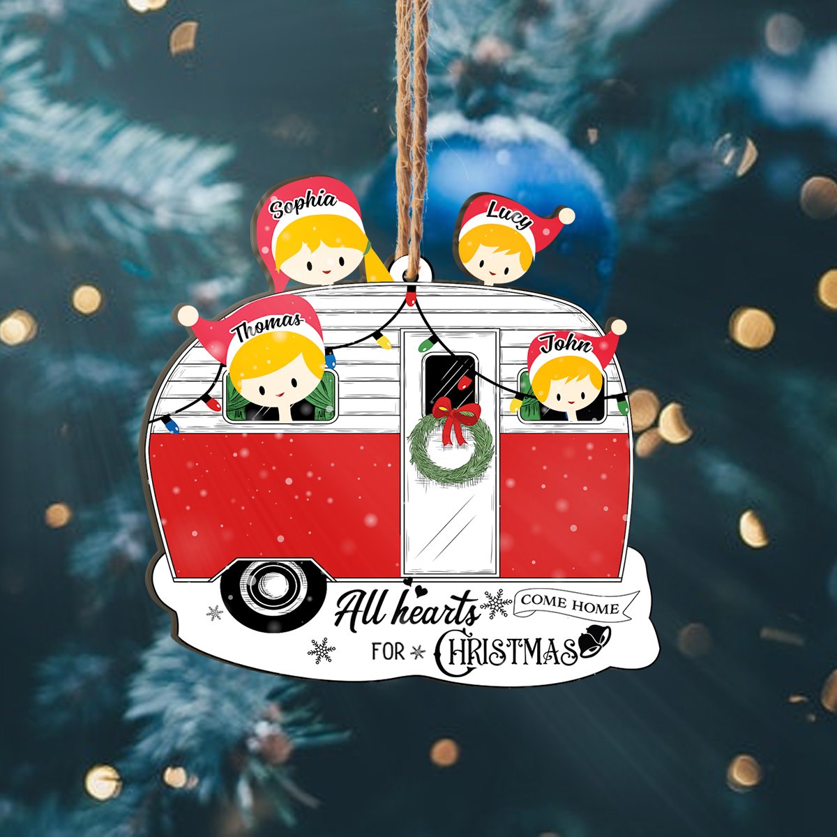 Camping Home Custom Family Member Names Personalizedwitch Personalized Christmas Ornament