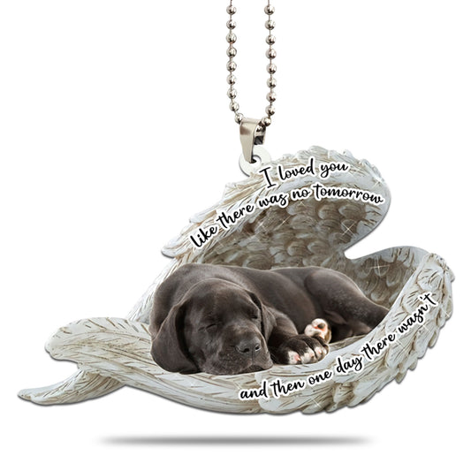 Cane Corso Sleeping Angel Personalizedwitch Flat Car Ornament
