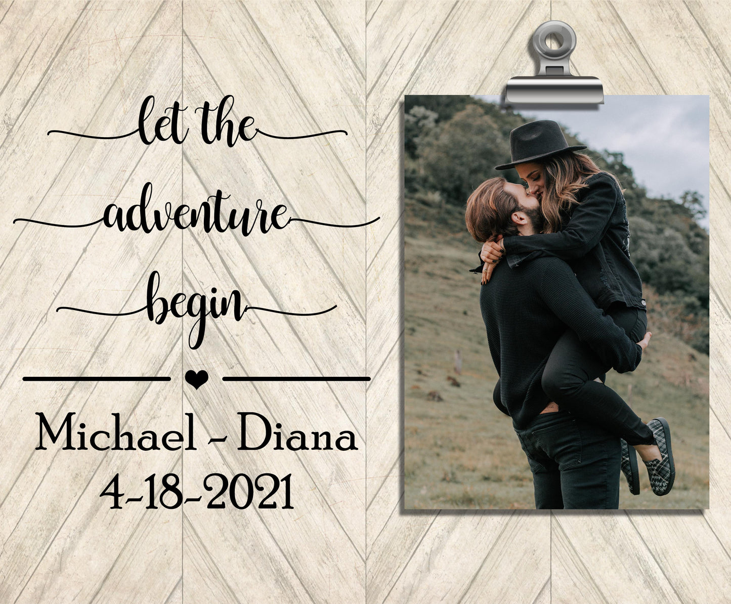 Let The Adventure Begin Custom Name And Date  Canvas