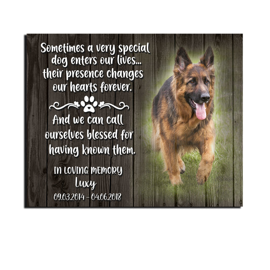 Custom Personalized dog memorial photo to Canvas unique father's day mother's day gift, dog mom & dad rememberance pet with pictures on presents, birthday gift ideas from daughter & son kids - Dog Loss Gift G593 - PersonalizedWitch