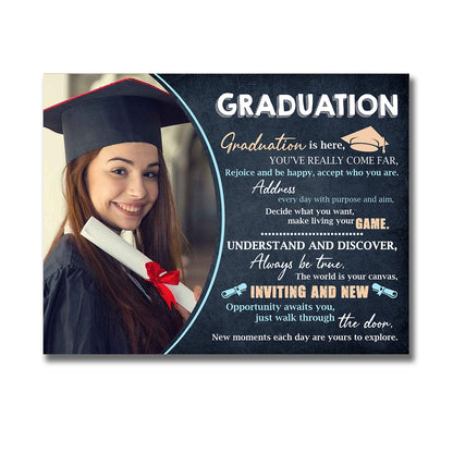 Custom Personalized Canvas print wall art graduation gifts for him & her, best college, high school grad presents for girls, boys, friends - Graduation HT310311 - PersonalizedWitch