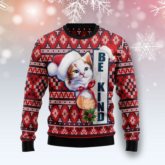 Cat Be Kind D1211 Ugly Christmas Sweater