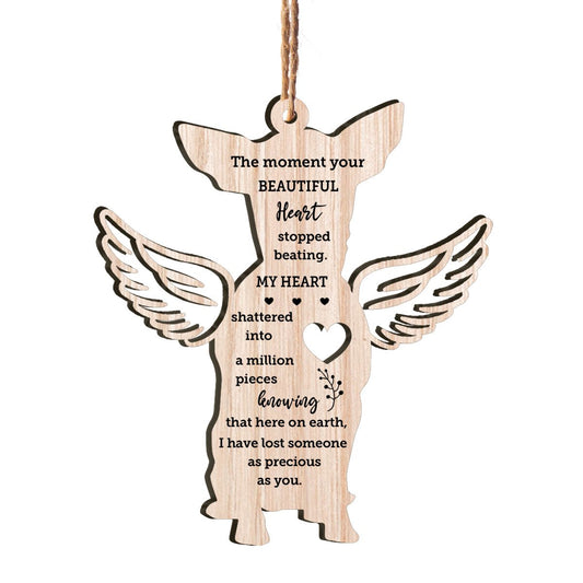 Chihuahua Dog Shape Personalizedwitch Christmas Printed Wood Memorial Ornament
