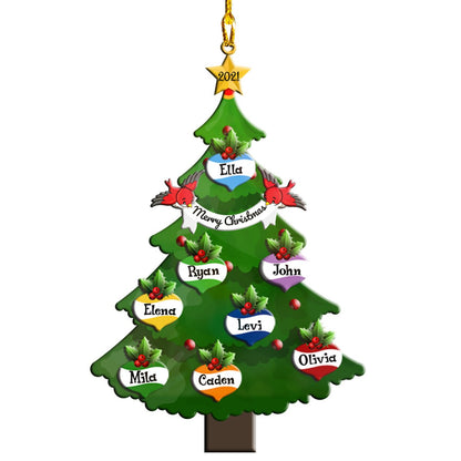 Custom Family Member Names Christmas Tree Personalizedwitch Personalized Ornament