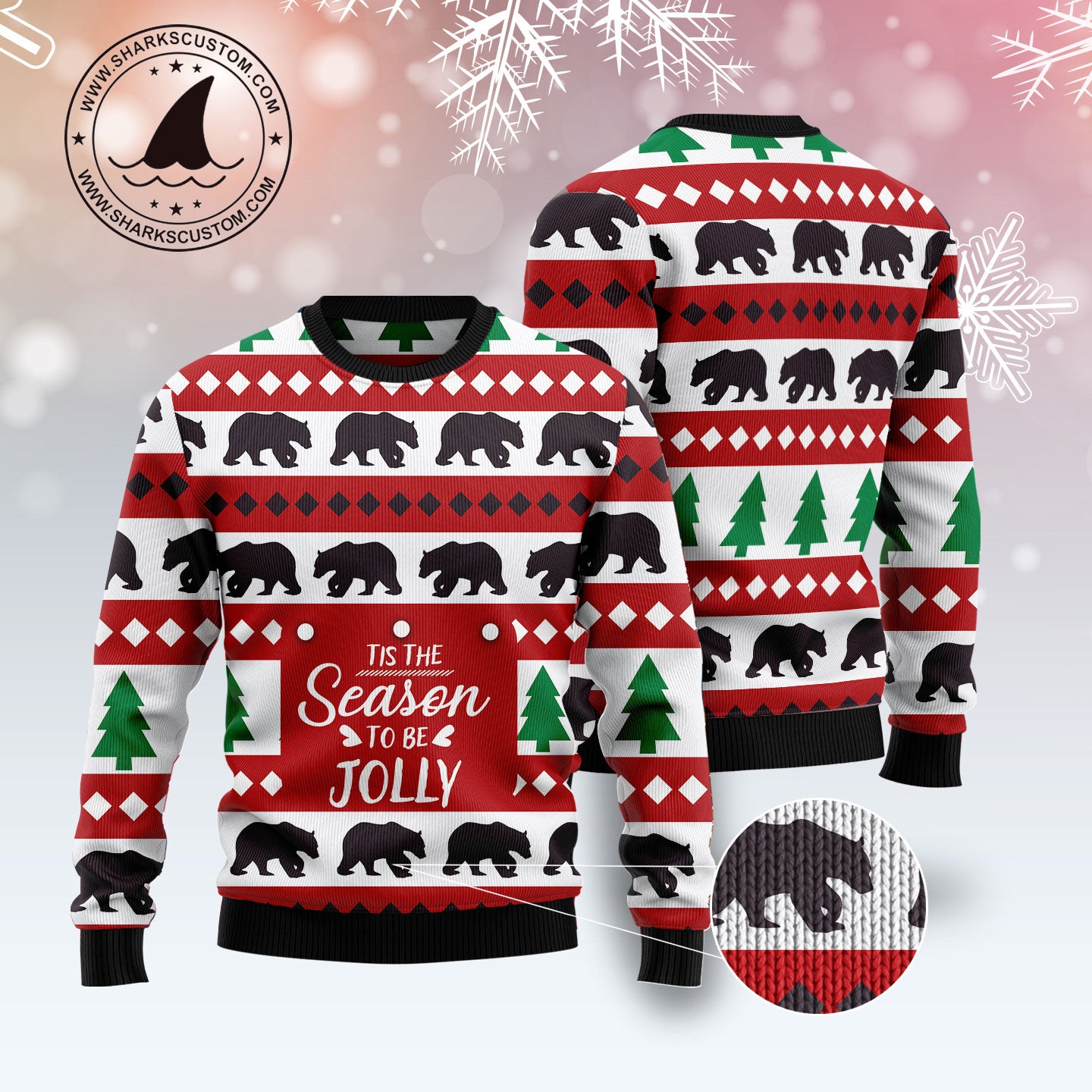 Christmas Tree and Bear G51014 - Ugly Christmas Sweater