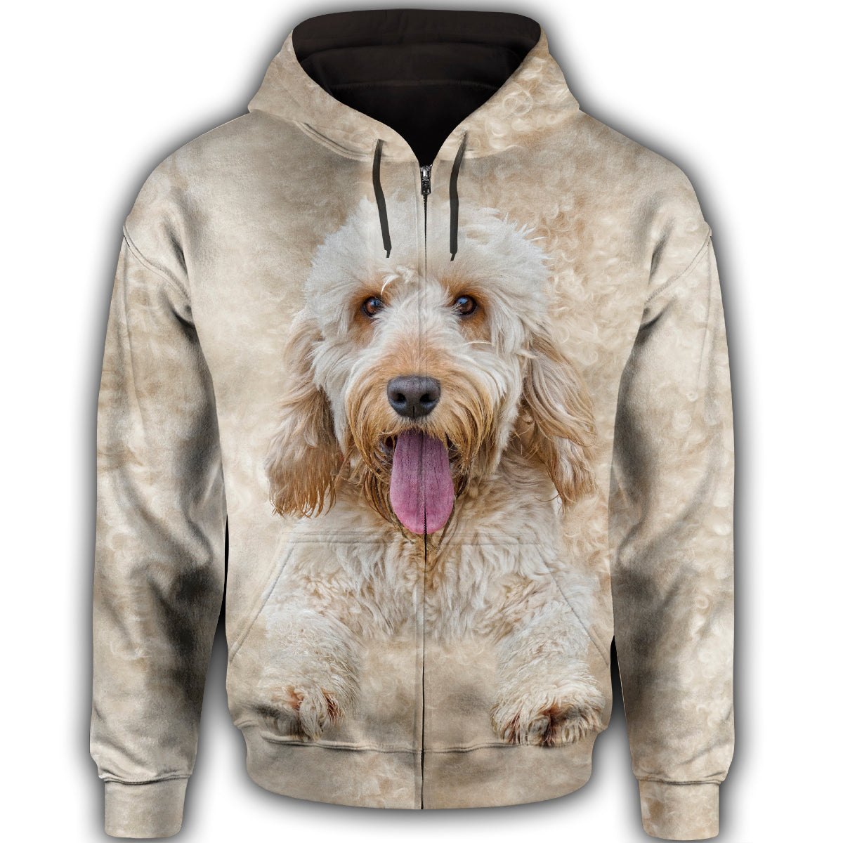 Cockapoo Cute Dog Face T284 - All Over Print Zip Hoodie